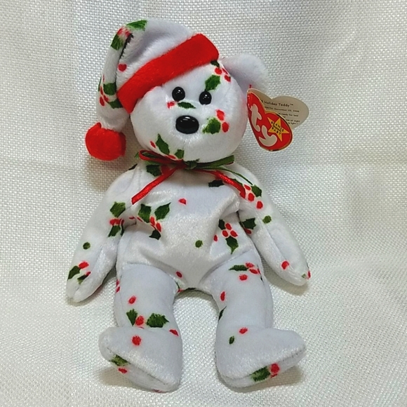 Ty Beanie Baby '1998 Holiday Teddy' - Picture 1 of 8